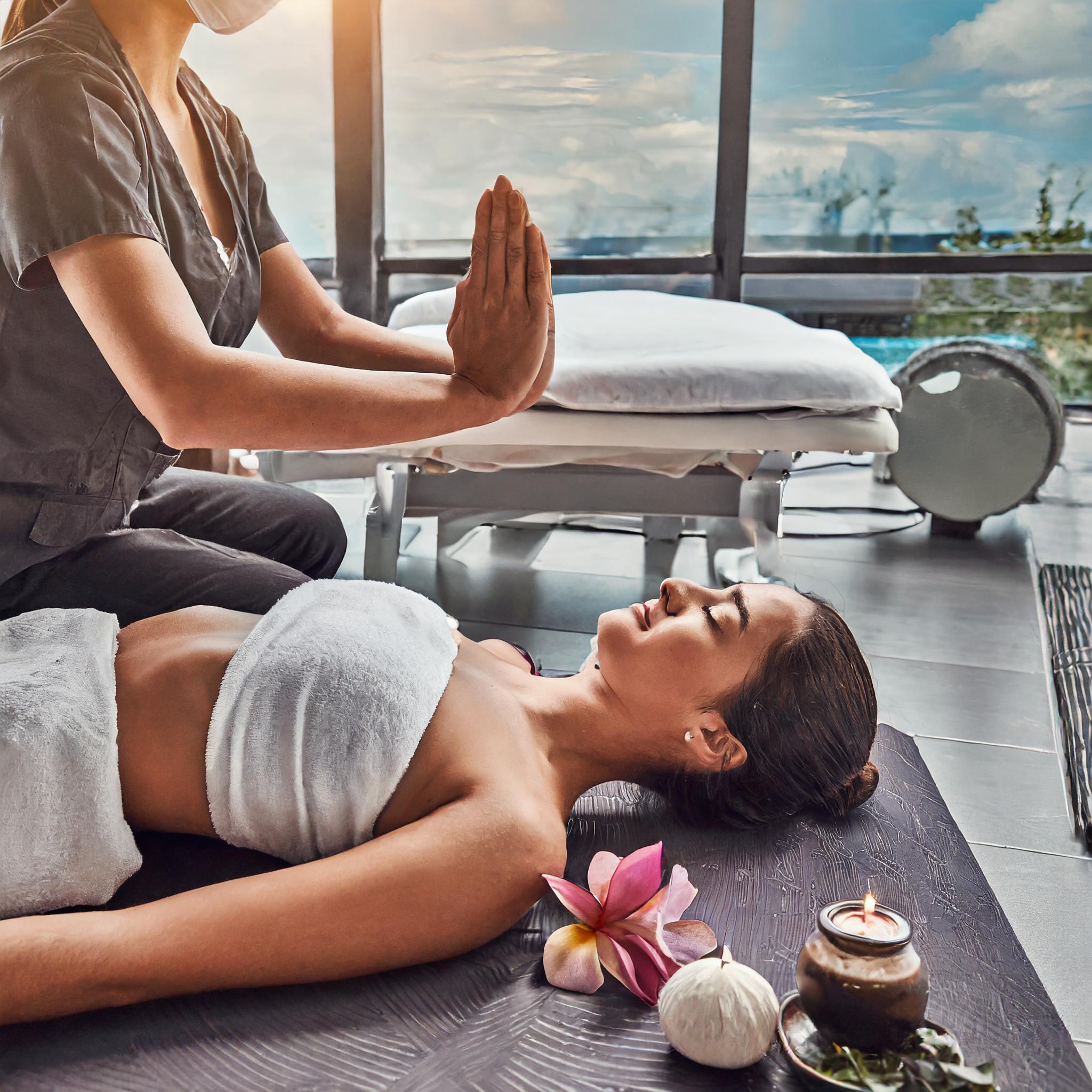 Firefly create a photo of a luxury treatment in a clinic for Thai Yoga 39022